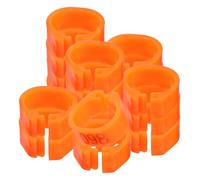 Mikikit 100 Pièces Bagues D'identification pour Pigeons en Plastique PP Orange, Réutilisables et Polyvalentes, Anneaux de Marquage pour Petites Volailles en Aviary ou Ferme