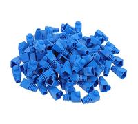 Mikikit 100 Pièces Bouchons de Protection en Plastique Bleu pour Connecteurs Rj45 Cat5 Cat6, Protège L'humidité Dommages sur Câbles Réseau Ethernet