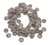 Mikikit 100 Pièces Boutons Ronds Alliage Vintage Argenté Boutons Métalliques pour Chemises Vestes et Manteaux Résistants à Usure pour Couture et Vêtements