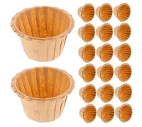 Mikikit 100 pièces Caissettes à Cupcakes Papier Chaleur Caissettes à Muffins Antiadhésives pour Gâteaux Petits Gâteaux et Desserts Supports et Sains