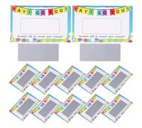 Mikikit 100 Pièces Cartes à Gratter DIY pour Fête et Anniversaire Papier Épais, Exploration Créative pour Activités de Vacances et Événements Festifs