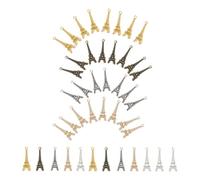 Mikikit 100 pièces Pendentifs Alliage Rétro Tour Eiffel pour Bijoux Faits Main Accessoires Élégants pour Porte Clés et Colliers Design Vintage avec Charme
