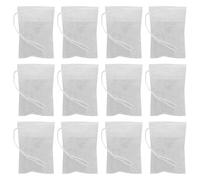 Mikikit 100 Pièces Sachets de Thé Jetables en Fibre de Maïs Filtres à Thé pour Vrac Infuseurs Légers et Pratiques Café Épices et Herbes Usage Unique et Facile à Jeter