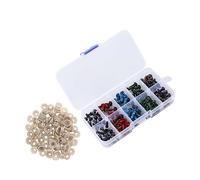 Mikikit 100 pièces Yeux de Poupée Plastique avec Rondelles Sécurité Couleurs Kit Compartiments pour Fabrication Peluches Marionnettes Animaux DIY