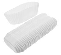 Mikikit 1000 pièces Papier Cups Rectangulaires Résistants Chaleur et Graisse Moules Cupcakes Multi-usages pour Muffins Gâteaux et Glaces Papier Alimentaire Sécurisé Blanc