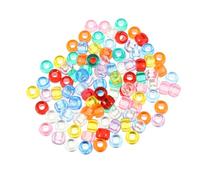 Mikikit 1000 pièces Perles Acrylique Transparent Perles Tubulaires DIY pour Création de Bijoux Accessoires à Enfiler pour Bracelets et Colliers