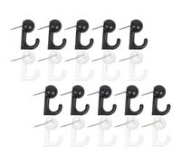 Mikikit 100pcs Punaise Multifonction en Abs pour Fixation de Cartes et Clés, Crochet à Épingle de Bureau Polyvalent, pour Activités Artistiques et Décoration Murale Maison
