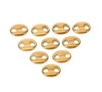 Mikikit 10Pièces Connecteurs Ovales Acier Inoxydable Perles Espacement pour Résistants Faciles à Assembler Idéaux pour Colliers Bracelets DIY