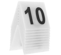 Mikikit 10pièces Marqueurs de Preuve Réutilisables Forme Numéros de Table Double Face Acrylique pour Restaurants Banquets Fêtes Événements Blanc et Noir
