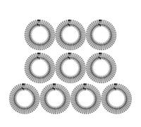 Mikikit 10pièces Peigne Circulaire Plastique Extensible Peigne à Cheveux Rond Flexible Support Pour Élastique à Cheveux