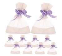 Mikikit 10pièces Sachets Lavande Vides Filet Pour Parfum Diy Rangement Bijoux Pochette Cadeau Décoration Intérieure