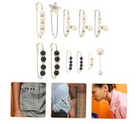 Mikikit 11pièces Broches à Perles Pour Vêtements Épingle De Sûreté Pour Robe Broche Pour Pantalon Clip De Serrage
