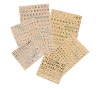 Mikikit 12 pièces Autocollants Alphabet et Chiffres Métalliques Stickers DIY Adhésifs pour Décoration Verre Plastique Scrapbooking Organisateur Lot