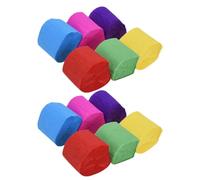 Mikikit 12 pièces Bandes Crépon Colorées Roll Décorations pour Anniversaire Mariage Concert et Divers Festivals Rouge Rose Jaune Bleu Vert
