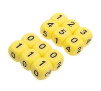 Mikikit 12 Pièces Lot de Dés Numériques Faces pour Jeux de Société Accessoires Pédagogiques Résistants et pour Compter et Calculer Lors de Fêtes ou Apprentissages Mathématiques