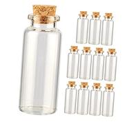 Mikikit 12 pièces Mini Glass Bottles With Cork Stoppers Small Vials For DIY Crafts Wedding Favors Honeymoon Gifts Spell Jars