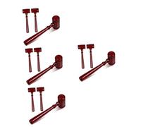 Mikikit 12 Pièces Mini Marteaux Bois pour Juge Lot de Éducatif pour Garçons et Filles Accessoire Cosplay Avocat Décoration Maison Sécurisée et