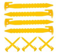 Mikikit 12 Pièces Piquets de Robustes pour Camping Accessoires de Fixation pour Tentes Auvents Résistants Aux Sables