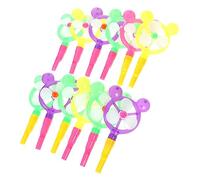 Mikikit 12 pièces Sifflets Jouets Moulin à Vent Colorés pour Cotillons Anniversaire Articles Fête Amusants pour Jeux et Activités Groupe