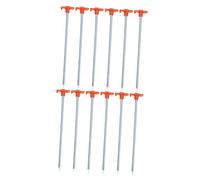 Mikikit 12Pièces Piquets de Tente Vent Robustes pour Camping et Randonnée pour Sol Difficile et Bâches