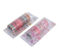 Mikikit 13 rouleaux Ruban Adhésif Décoratif Sakura pour Carnet de Papier Autocollant DIY Motifs Colorés et Biodégradables pour Scrapbooking et Artisanat
