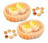 Mikikit 15 Pièces D’Accessoires Alimentaires Miniatures pour Maison de Poupée Modèles D’Aliments Factices Colorés Décorations Réalistes pour Jeux D’Imitation et Dioramas DIY