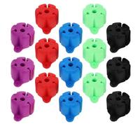 Mikikit 15pièces Support De Canne à Silicone avec Fixation pour Hameçon Clips De Maintien pour Canne Support De Rangement à Pince à Boules De Maintien Silicone