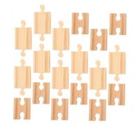 Mikikit 18 pcs Accessoires pour Voies de Train Pistes de Chemin de Compatibles Jouets Éducatifs pour Garçon Fille avec Rails Droit à Double Creux et Double Bosse Jeu de Construction pour