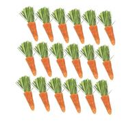 Mikikit 18pièces Lot de Carottes à Mâcher pour Lapins Et Hamsters Friandises pour Petits Animaux Cage Jouet