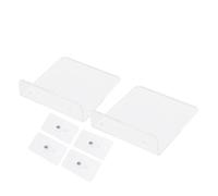 Mikikit 1Ensemble Étagères Murales Suspendues Acrylique Transparent de Supports de Rangement Décoratifs pour Salle de Bain Cuisine Bureau et Salon
