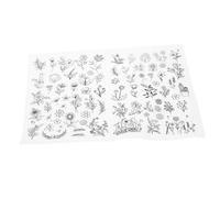 Mikikit 1Feuille Stabilisateur de Broderie Soluble Eau Autocollante pour Projets de Couture Main Tissus Variés et Appliqués Décoratifs
