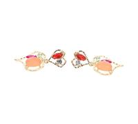 Mikikit 1paire Boucles Oreilles Cœur Pendantes Élégantes Pour Femmes Bijoux Idéaux Pour Prom Et Fêtes Saint-valentin