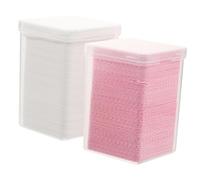 Mikikit 2 boîtes Lingettes sans Peluches pour Extensions de Cils Boîtes Flacon Colle Dissolvant Vernis Pratique Tissu Non Tissé Doux pour Ongles et Cils Usage Professionnel et Personnel