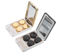 Mikikit 2 Ensembles Boîte Lentilles de Contact Portable Étui de Rangement Compact et Durable Kit Voyage pour Lentilles Souples Facile à et Identifier Protège et Sécurité