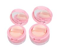 Mikikit 2 ensembles Boîtes à Poudre Compactes pour Femmes Lot de Contenants Maquillage avec Miroir et Houppette Sans Fuite et Portable pour Voyage et Usage Quotidien