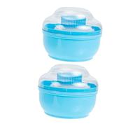 Mikikit 2 ensembles Boîtes de Rangement avec Houppettes pour Garçon Fille Applicateurs Doux pour Poudre Après Bain Faciles à Transporter et Adaptés Peau Délicate des Nourrissons