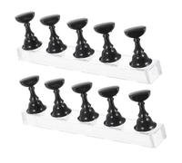Mikikit 2 ensembles Support Magnétique pour Ongles avec Base Acrylique de Présentoirs pour Manucure Rack Pratique pour Tip Nail Art Adapté pour Salon et Artistes Ongulaires
