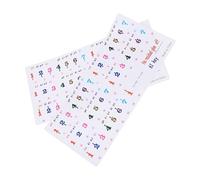 Mikikit 2 feuilles Autocollants Transparents pour Clavier de Piano Touches Accessoires Durables pour Débutants Faciles à Retirer sans Résidu Lot