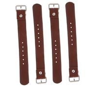 Mikikit 2 Paires de Sangles de Panier Vélo Réglables en Cuir Marron, Ceinture de Panier Vélo Plus Épaisse pour Garçon et Filles, Accessoire Pratique pour Cyclisme en Plein Air