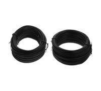 Mikikit 2 pièces Attache Fil Galvanisé Flexible Noires Support Plante Lien Serre-Tige Polyvalent pour Jardinage et Fixation Câble