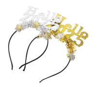 Mikikit 2 pièces Bandeaux Fête Du Nouvel An Paillettes pour Femmes Accessoires Cheveux Confortables et Ajustables pour Célébrations Festives