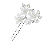 Mikikit 2 pièces Barrettes de Mariage Vintage Style Chinois Ancien U Shape Accessoires de Coiffure pour Mariée et Filles