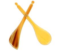Mikikit 2 pièces Bâtons de Massage Visage Outils Gua Sha Compact pour Étirement Musculaire et Massage Du Cou Yeux