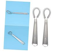 Mikikit 2 pièces Batteur à Œufs Manuel Inox Ressort pour Crème et Lait Mixeur Cuisine Facile à Utiliser pour Sauces et Œufs Brouillés