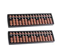 Mikikit 2 pièces Boulier Traditionnel Rangées Perles de Jouets Éducatifs pour Garçon Fille Abacus Arithmétique Portable pour Garçon Fille Outil de Calcul et Développement Cognitif