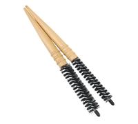 Mikikit 2 pièces Brosse à Cheveux Bois et Hommes Brosse Soufflante Petite et Dents Arrondies pour Massage Doux Adaptée Cheveux Secs et Mouillés