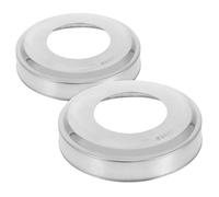 Mikikit 2 pièces Caches INOX pour Échelle de Piscine Creusée Couvre-Tubes pour Main Courante Spa Résistance Accrue et Stabilité Renforcée