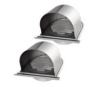 Mikikit 2 Pièces Capuche En Acier Inoxydable Couverture De Cheminée Chapeau De Cheminée De Cheminée Couvercle D'évent De Toit L'évent Décoratif Couvre Le Mur 201 Acier Inoxydable
