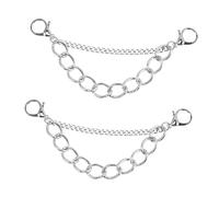 Mikikit 2 pièces Chaînes Métalliques Punk pour Chaussures à Boucles Accessoires Décoratifs pour Sabots et Sandales Style Hip Hop Durable et Facile à Installer