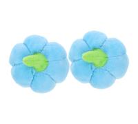 Mikikit 2 Pièces Chien à Mâcher en Peluche Forme Citrouille Bleu Couinement, Stimule L'intelligence et L'agilité, pour Chiots et Nettoyage des Dents